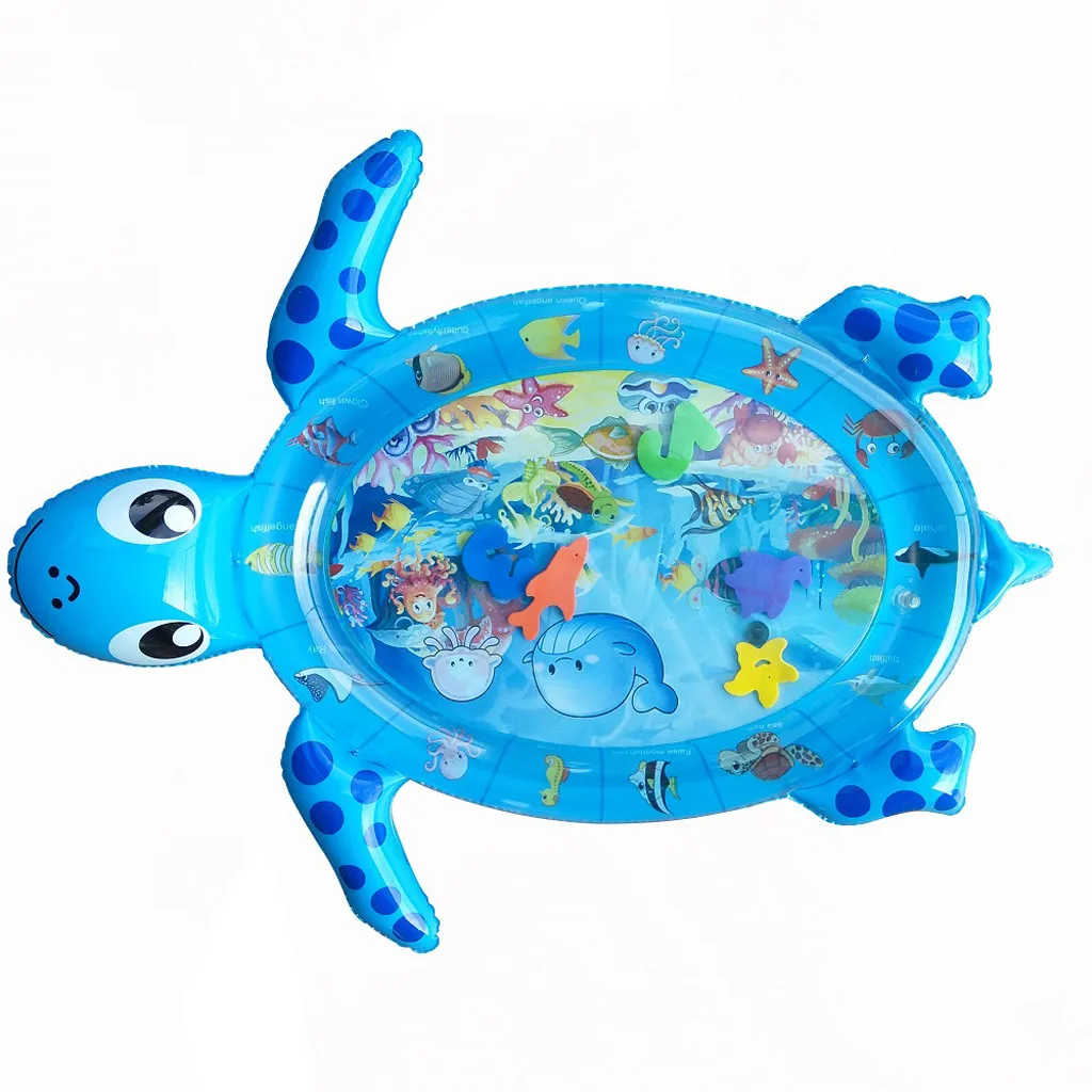 Детские игрушки, надувной водный коврик для животика, милый мультяшный морской коврик в форме черепахи для малышей, Забавный игровой коврик, игрушки для детей