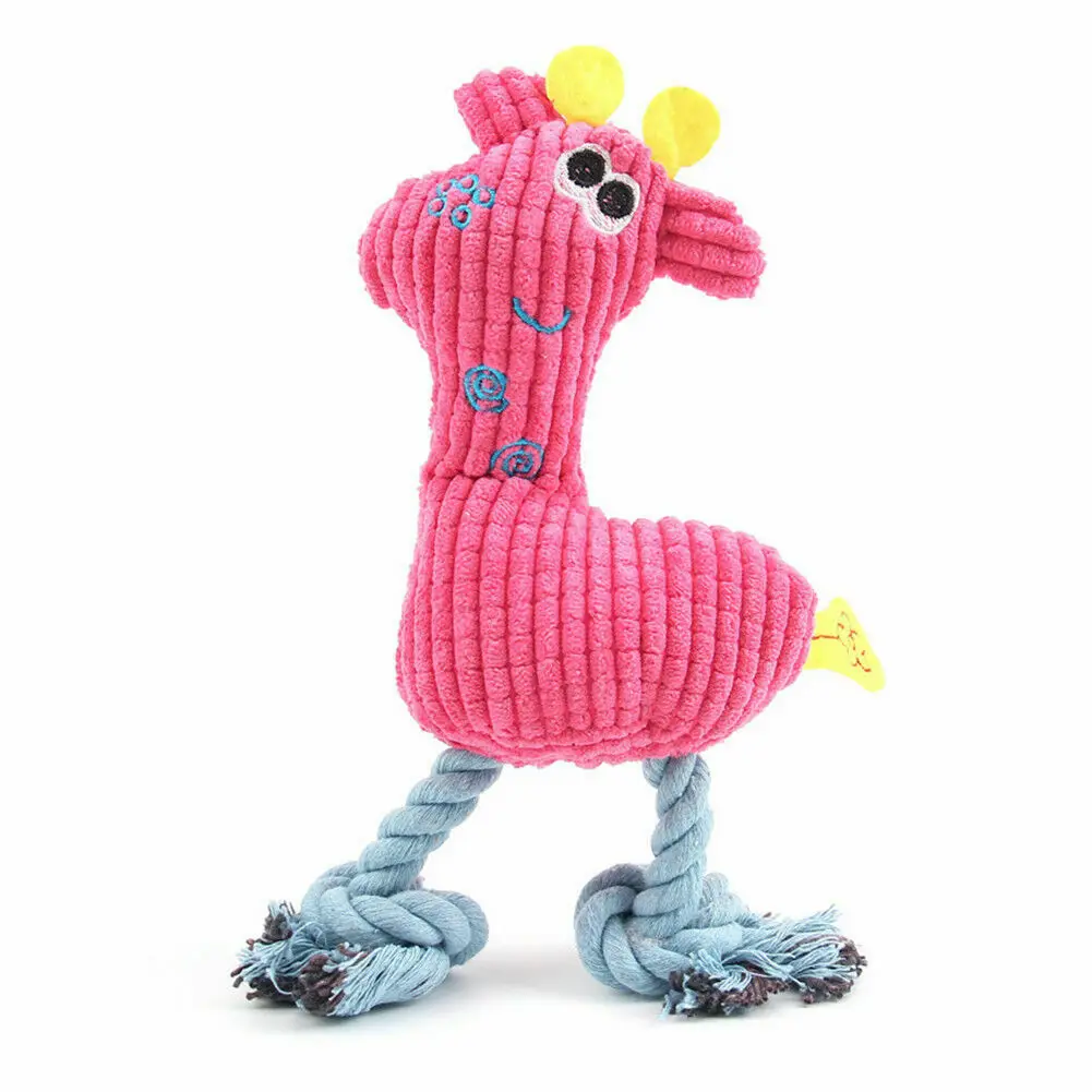 Забавные игрушки-Жвачки для кошек и домашних животных, плетеная веревка для домашних животных, нестираемые зубы, чистка зубных протезов, щенков, домашних животных, горячая пищалка, мягкие плюшевые игрушки для игр - Цвет: Красный