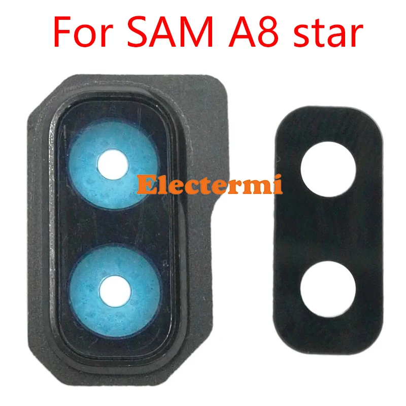 Electermi для 50 шт. A8 STAR задний объектив задней камеры с аденсивной заменой для Samsung Galaxy A8 Star