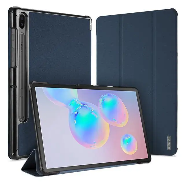 Dux Ducis, тканевый кожаный чехол для samsung Galaxy Tab S6, Роскошный ультра тонкий флип-чехол с подставкой для samsung Galaxy Tab S6 10,", Чехол - Цвет: Синий