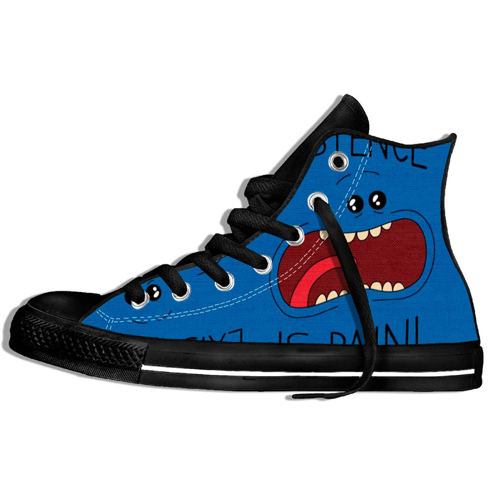 Забавный счастливый Рик Морти и Meeseeks печатные мужские/wo мужские мультфильм индивидуальные SneakersHigh качество хипстер повседневная обувь - Цвет: Meeseeks5