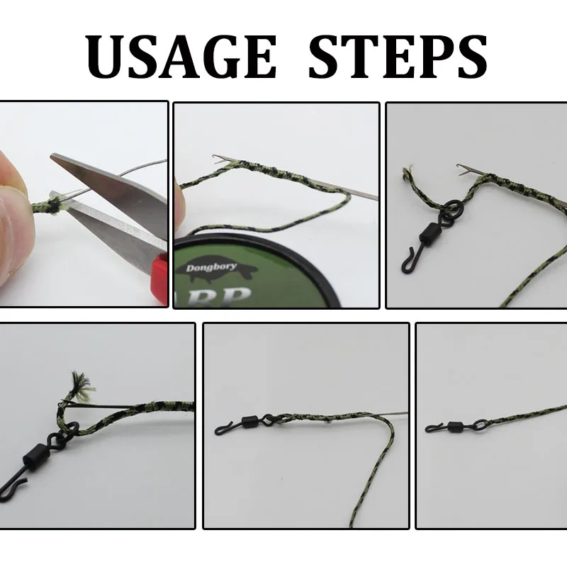 Fishing line 5m Carp Leader Line for Carp Rig Chod Helicopter Rig