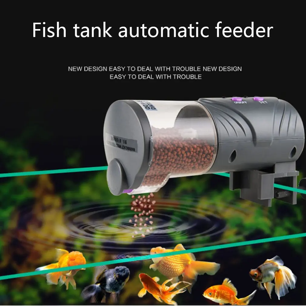 Автоматическая кормушка для рыбок резервуар Золотая рыбка Koi Автоматический фидер аквариум с умным переключением автоматическая кормушка для рыб - Цвет: as is shown