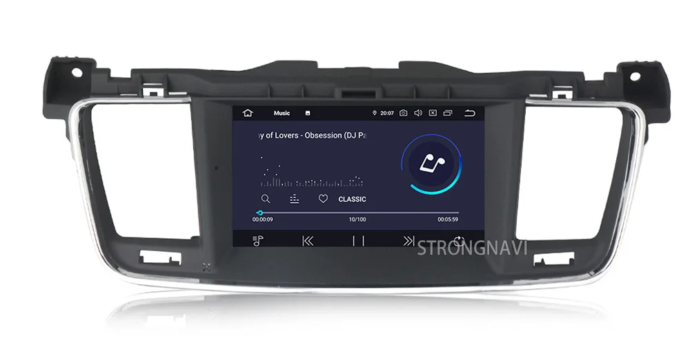 2din 7 дюймов 4G 64G Android 9,0 автомобильный dvd-плеер для PEUGEOT 508 Автомобильный мультимедийный радио плеер с wifi BT gps навигацией