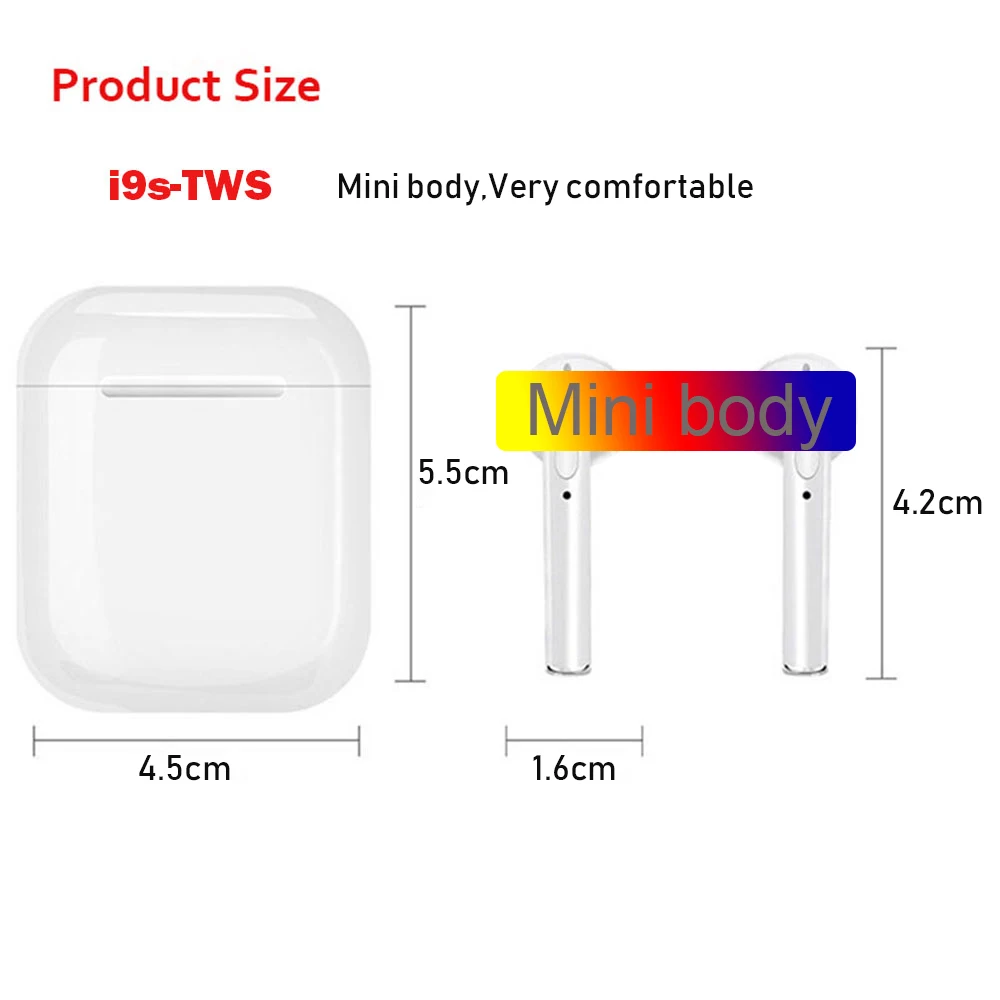 I18 inpods 12 i14 TWS Беспроводные Мини Bluetooth наушники i12 i9s tws стерео гарнитуры наушники для IOS Andorid смартфона