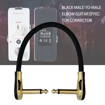 

1/4-inch/ 6.35mm Guitar Patch Cables Right Angle Instrument Cables For Effect Pedals Male To Male Elbow Guitar Effect Cable