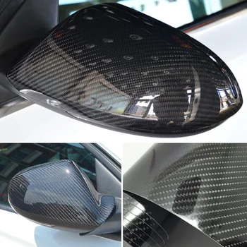 

Car Carbon Fiber Sticker High Light 5D 6D Carbon Effect Film Roll Sticker Car Vinyl Sticker 60x152CM (Black) A35