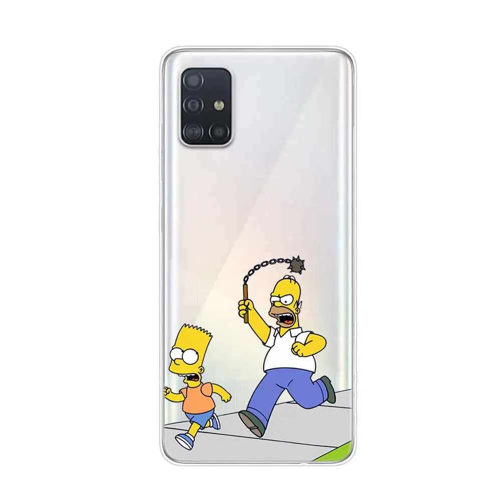 samsung flip phone cute Funny Simpsons For Samsung Galaxy A01 A11 A12 A13 A22 A21S A31 A41 A42 A51 A71 A32 A52 A72 A02S A53 A33 Phone Case kawaii phone cases samsung