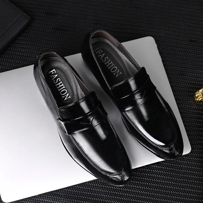 Handmade Leather Men Dress Shoes Fashion Party And Wedding Men'S Loafers Casual Shoes Men Driving Shoes 4