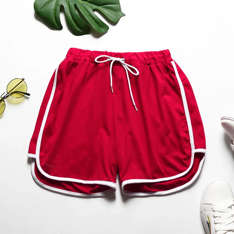 2020 Summer Fashion Shorts For Women Cutton Slim Sport Casual Striped Solid Skinny S-4XL 9 Color