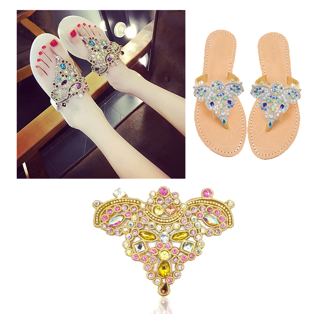 2x Crystal Shoe Clips Charm Buckle Removable Bag Dress Shoe Hat Decorations Elegant Rhinestone Pearl Shoes Clips  Decoration