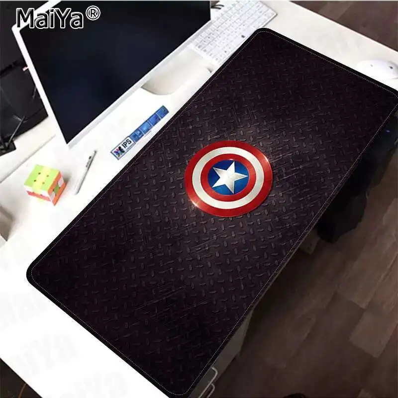 Lock Edge 30x80cm Maiya Простой Дизайн Marvel Мстители Endgame логотип запирающийся край коврик для мыши резиновый ПК компьютерный игровой коврик для мыши - Цвет: Lock Edge 30x80cm