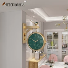 MEISD Hanging 3D Rotating Wall Clock Resin Double Sided Wall Watch Home Bird Decor Living Room Silent Horloge Free Shipping Hot