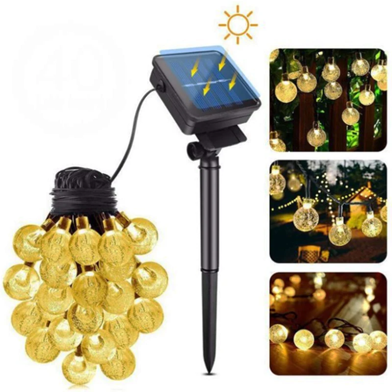 

LED Solar Outdoor String Decorative Lights Warm White Multicolor Christmas Decorative LED Light Solar Garden Waterproof Holiday