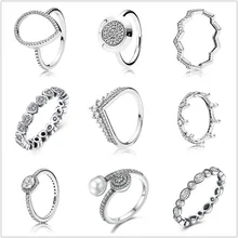 Best Offers Silver Color Ring Pave Logo Signature With Crystal Pan Rings For Women 925 Wedding Party Birthday Gifts Fine Jewelry Best Offers Silver Color Ring Pave Logo Signature With Crystal Pan Rings For Women 925 Wedding Party Birthday Gifts Fine Jewelry