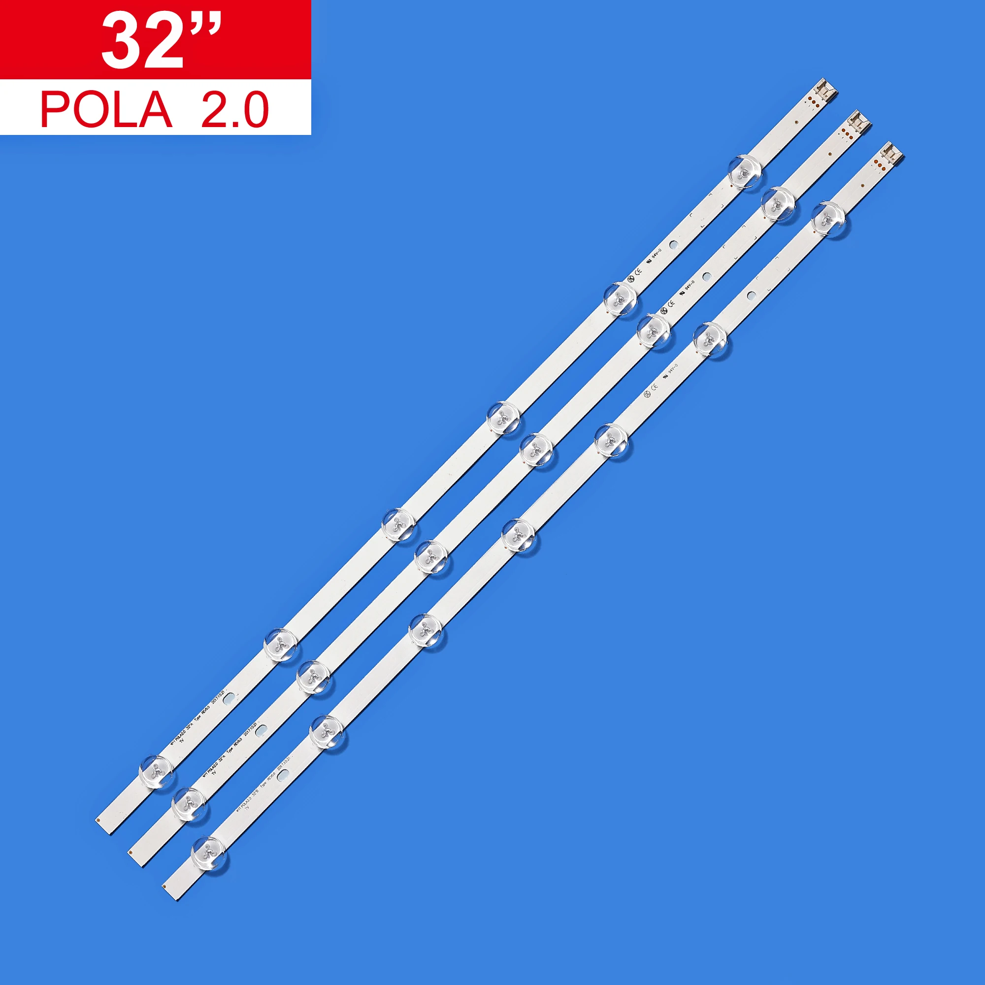 (New kit) 3 PCS 6/7LED 590mm LED backlight strip Replacement for LG 32LN5100 32LN545B Innotek POLA2.0 32 inch A B type HC320DXN