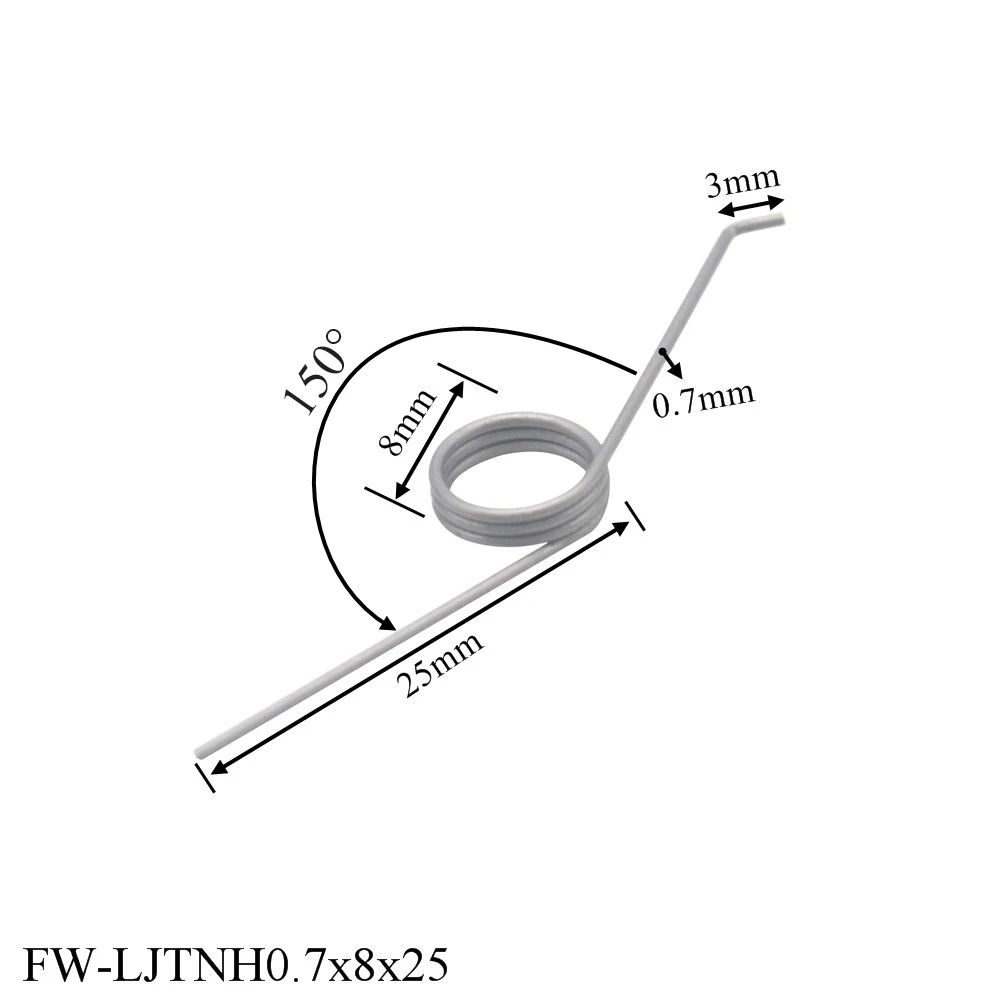 10pcs/lot Garbage Can Adjustable Torsion Spring 0.7MM wire diameter Stainless Steel 304 150 Degree FUMAO Custom Springs