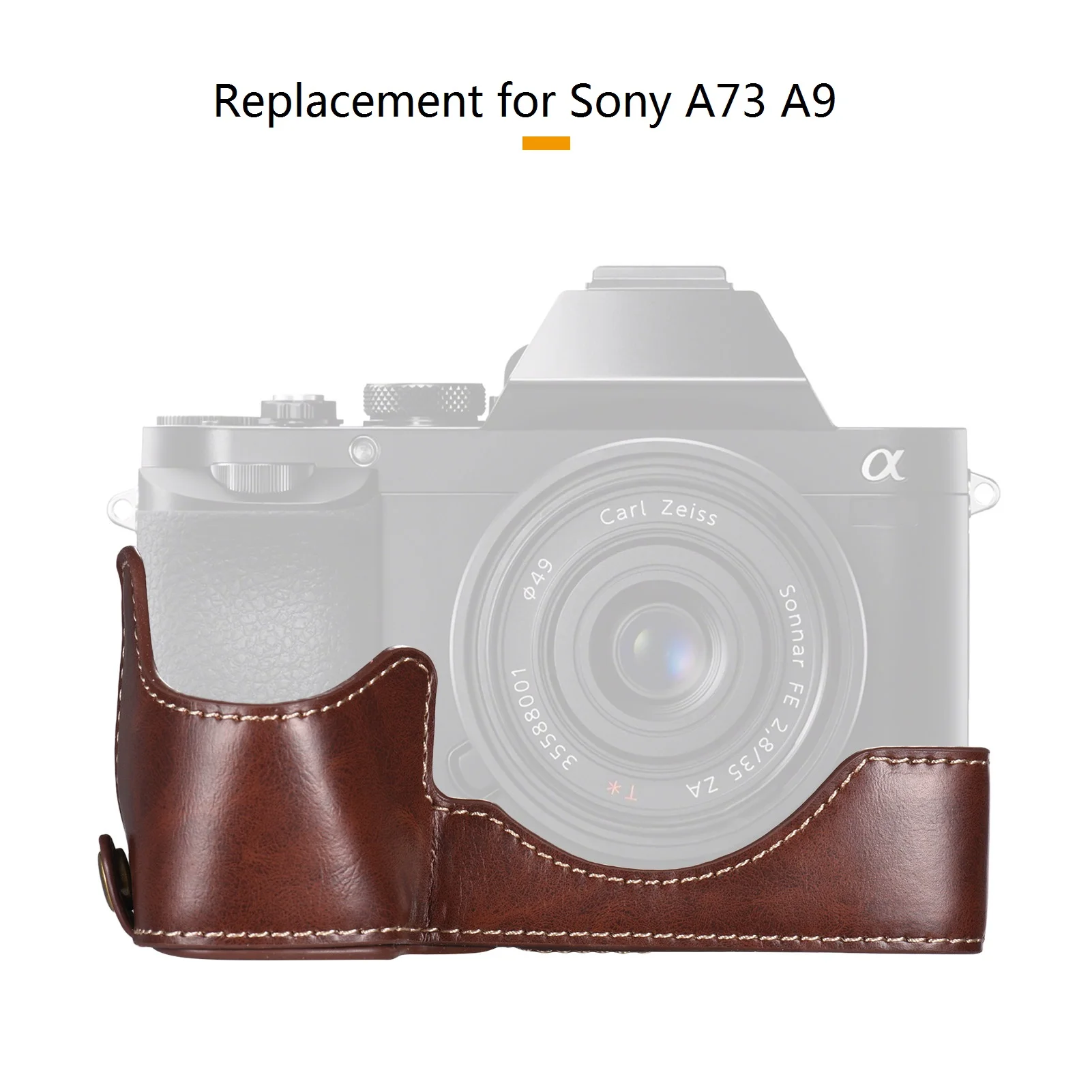 Color : Brown Camera Bag Great 1/4 inch Thread PU Leather Camera Half Case Base for Sony ILCE-A9 A9 A7RIII Color : Brown Camera Bag Great 1/4 inch Thread PU Leather Camera Half Case Base for Sony ILCE-A9 A9 A7RIII