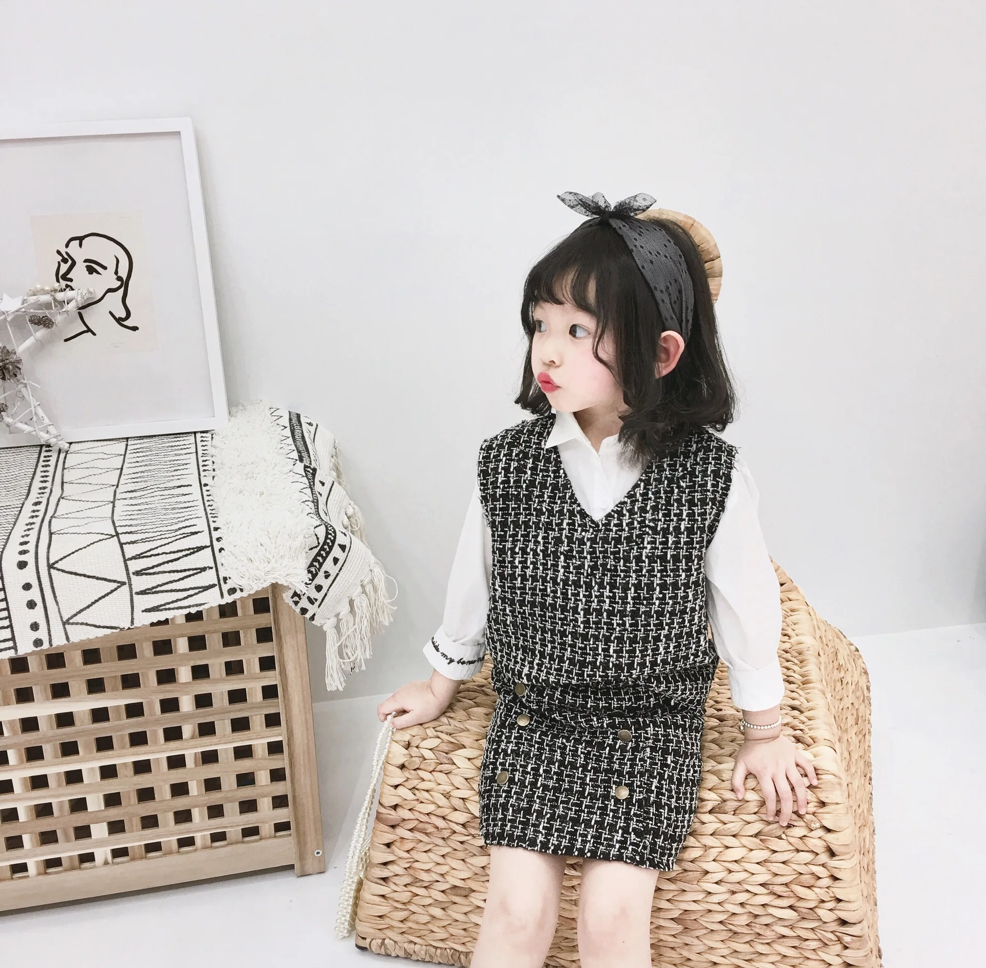 

Children Clothing Set 2pcs Plaid Set Skirts Clothes for Children Girls Set 3t Girls Outfits Children's Clothing Girl Sleeveless