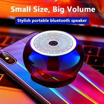

Portable Wireless Bluetooth Speaker Mini Bass Column Streamer Colorful Metal Plugable USB Powerful 3D Stereo Music Center System