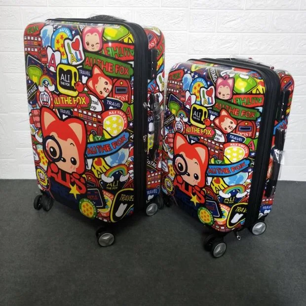 Acant cartoon rolling luggage spinner carry on 20/24 дюймов Аниме милый бренд пансион Детский чемодан Новые товары