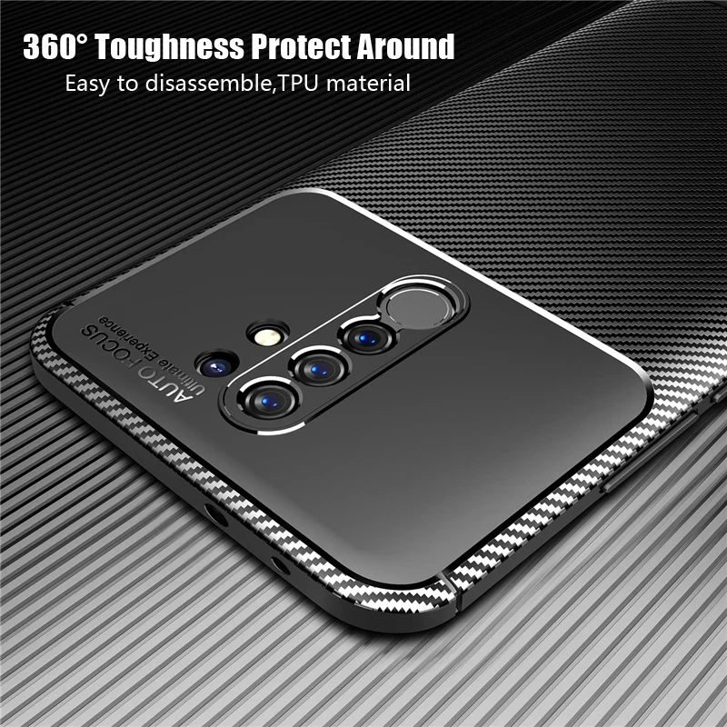 Перезаряженный чехол для Xiaomi Poco M2 Мягкая силиконовая задняя крышка