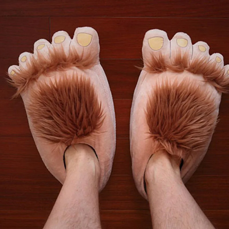Unisex Couple Warm Home Slippers Cartoon Anime Big Feet Indoor House Cotton Shoes Men Spring Winter Slippers Plush Warm Non-Slip