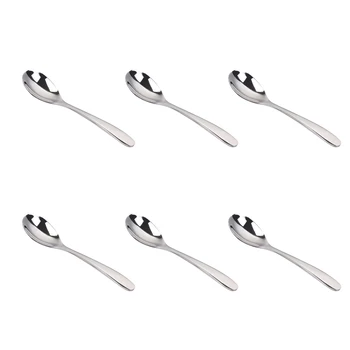 

6pcs Stainless Steel Mixing Spoon Stainless Steel Multifunctional Stirring Spoon Mixing Spoon for Restaurant Bar Home