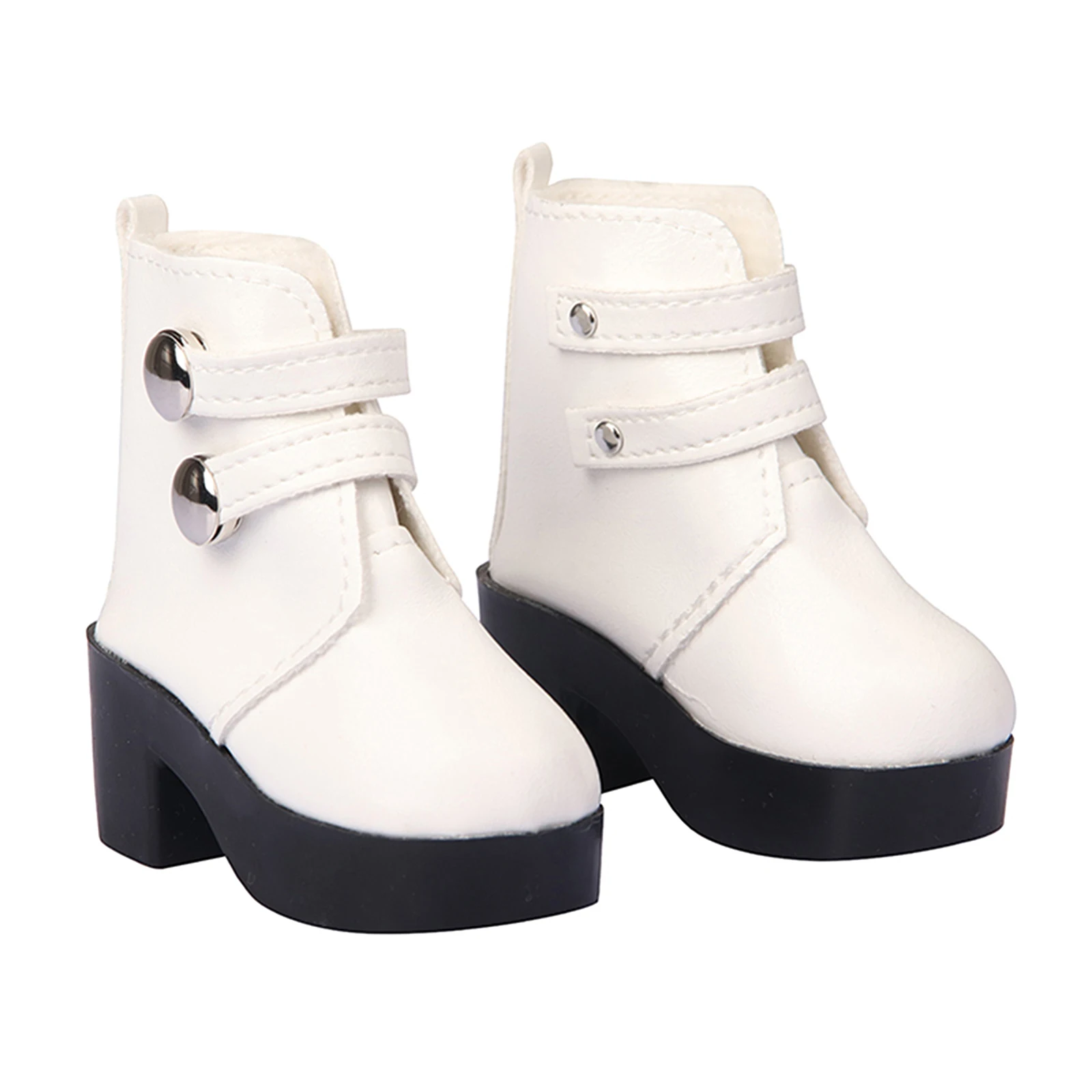 Fashion Boots Hand Made High Heel PU Leather Shoes for 18inch American Dolls Shoes Girl Doll Outfit Accessories