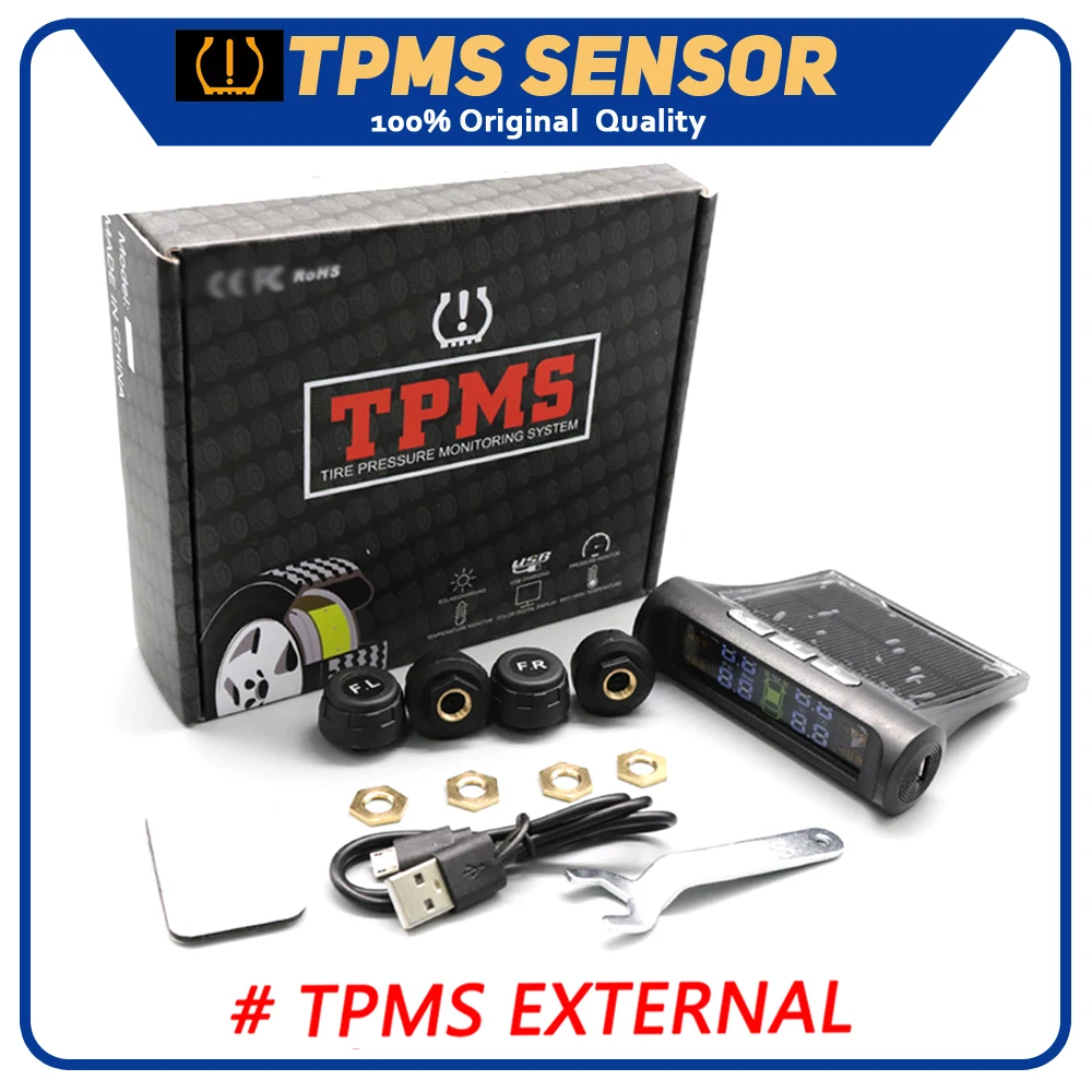 Система мониторинга давления в шинах умный внешний датчик на солнечной батарее с