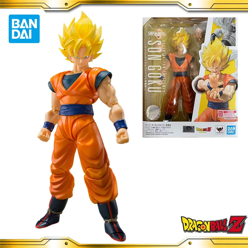 Фигурки героев аниме Bandai Dragon Ball Z Shf Super Saiyan Goku фигурки полной мощности подарок