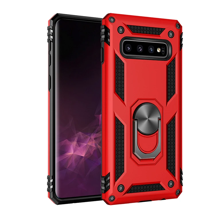 Для samsung Galaxy S10 S9 S8 Note 10 Plus S7 чехол, военный класс 15 футов. Защитный чехол с магнитной подставкой и креплением для автомобиля - Цвет: Red