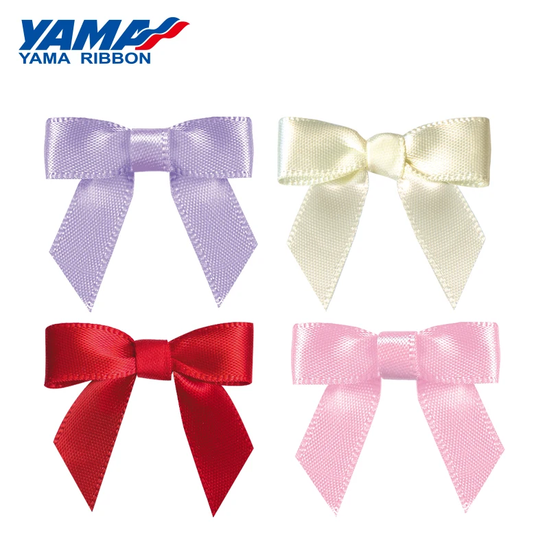 YAMA широкий 34mm±3mm высокое 29mm±3mm Форма ручной лук 200 шт./пакет Satin Plain тафтяной ленты цветочным принтом в стиле «сделай сам вечерние банты волосов игрушка Свадебная вечеринка