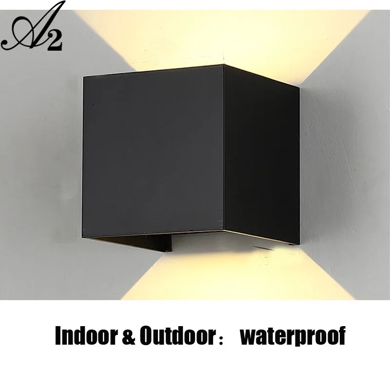 Настенный светильник светодиодный квадратный корпус для внутреннего освещения.