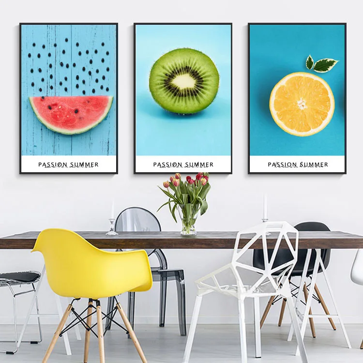 Living Room Decorative Canvas Painting Fruit Watermelon Orange Kiwi Fruit Modern Oil Paintings Kitchen Decor Canvas Wall Art Painting Calligraphy Aliexpress