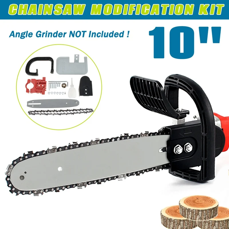 

10'' Angle Grinder DIY Electric Saw Chainsaw Transfer Conversion Head set 100 Angle Grinder Into Chain Saw Electric Saw Parts