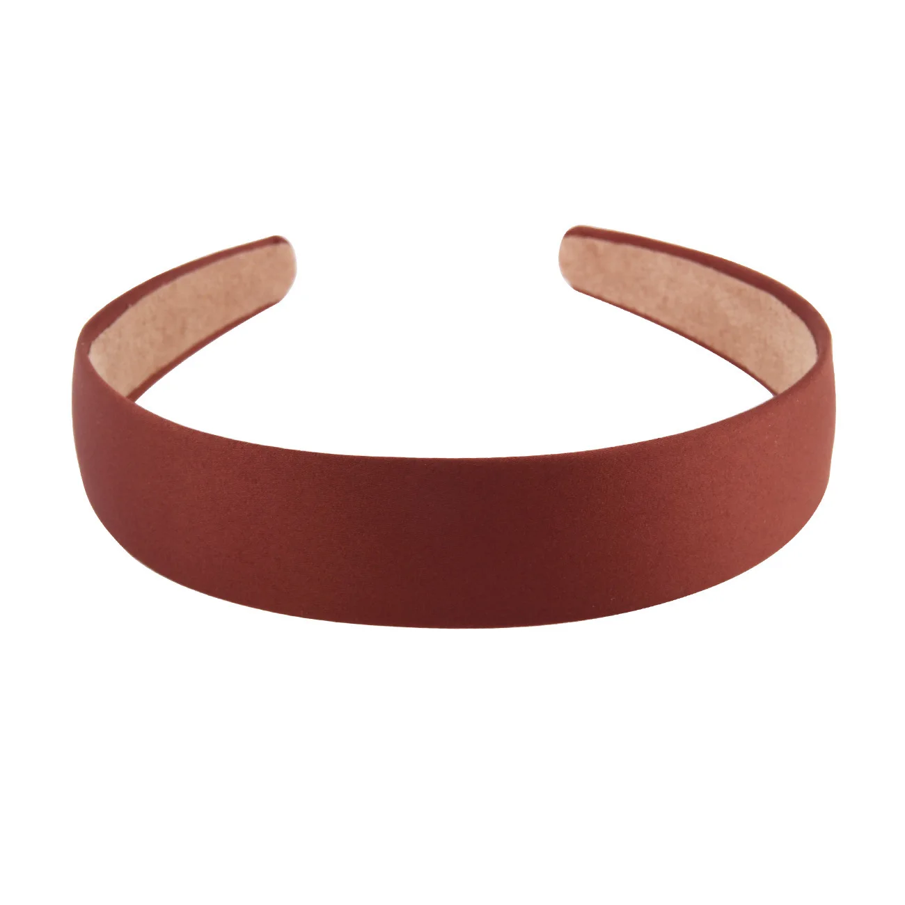 1 шт. в ширину 3 см сплошной равномерный цвет Haribands атласные головные ободки повязки женские аксессуары для волос девушки простая лента на голову наголовный обруч Tiaras - Цвет: Коричневый