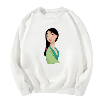 

Casual Vogue Cute Princess Mulan Feminism Autumn Winter Sweatshirt Hoodies Women Bluza Damska Gym Hipster Jumper Clothes Jacket