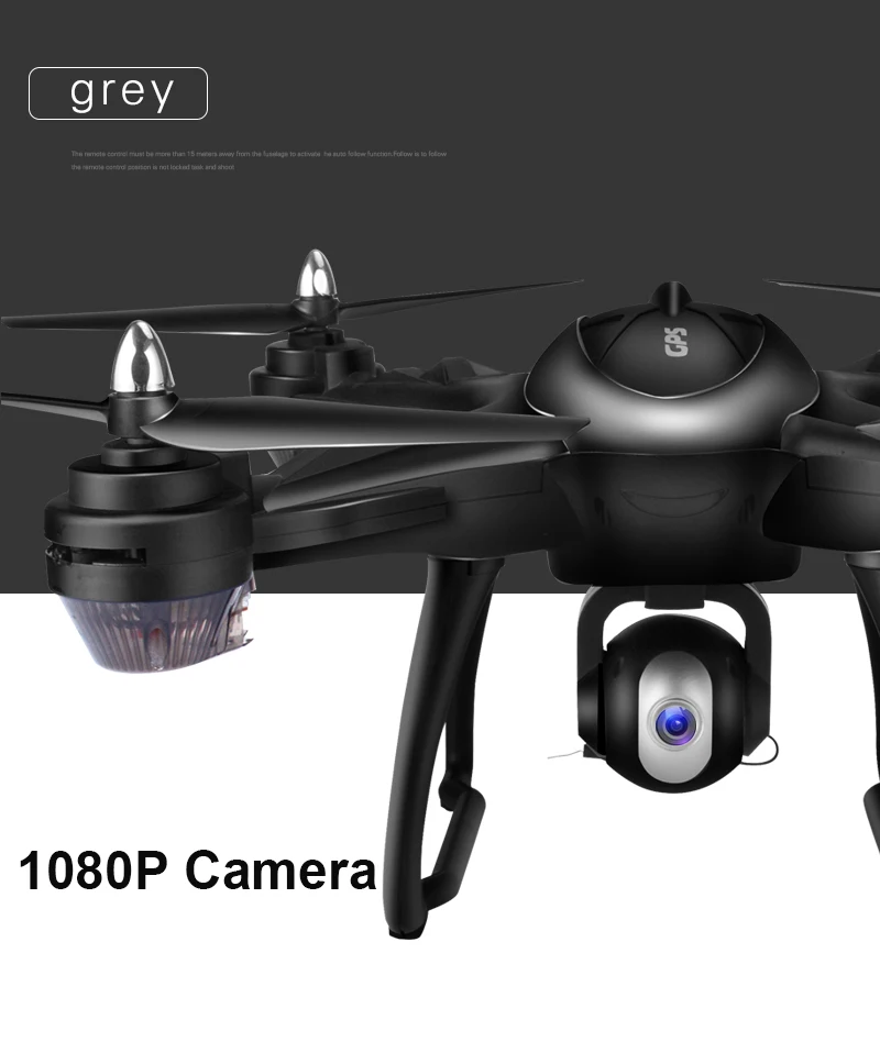 Gps Дрон WiFi FPV камера 1080P HD удержание высоты RC Дрон вертолет ESC камера Smart Follow RC Квадрокоптер Профессиональный Дрон - Цвет: 1080P Camera Grey