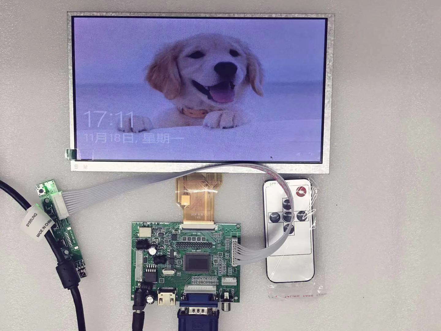 HDMI ttl LVDS плата контроллера HDMI VGA 2AV 50 PIN плата для AT070TN90 92 94 AT065TN14 AT080TN52 AT090TN12 AT090TN - Цвет: lcd with board 1