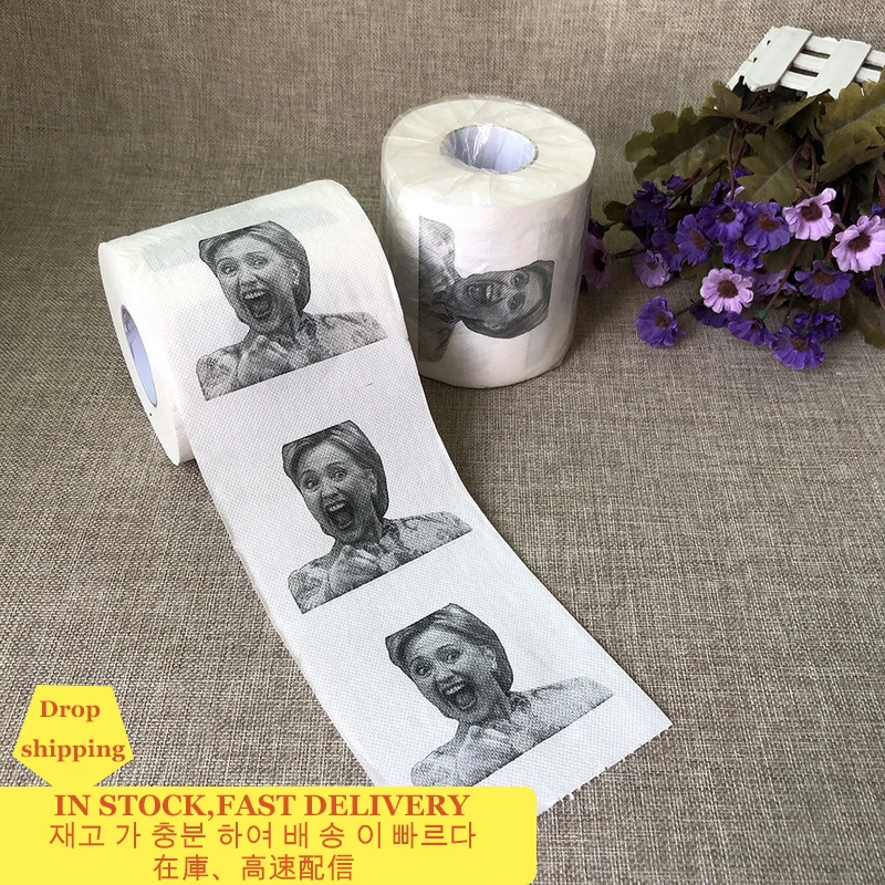 1 шт. Туалетная ткань смешная улыбка смех шутка туалетная бумага рулон деньги