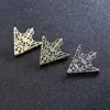 Vintage Fashion Triangle Shirt Collar Lapel Pin for Men and Women Hollowed Out Crown Brooch Corner Emblem Jewelry Accessories ► Photo 3/6