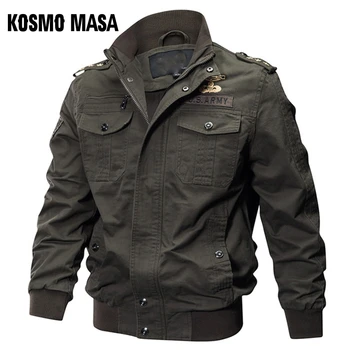 

KOSMO MASA Cotton Bomber Winter Jacket Mens Military Fleece Fur Coats Thick Autumn Casual Man Windbreaker Jackets For Men MJ0094