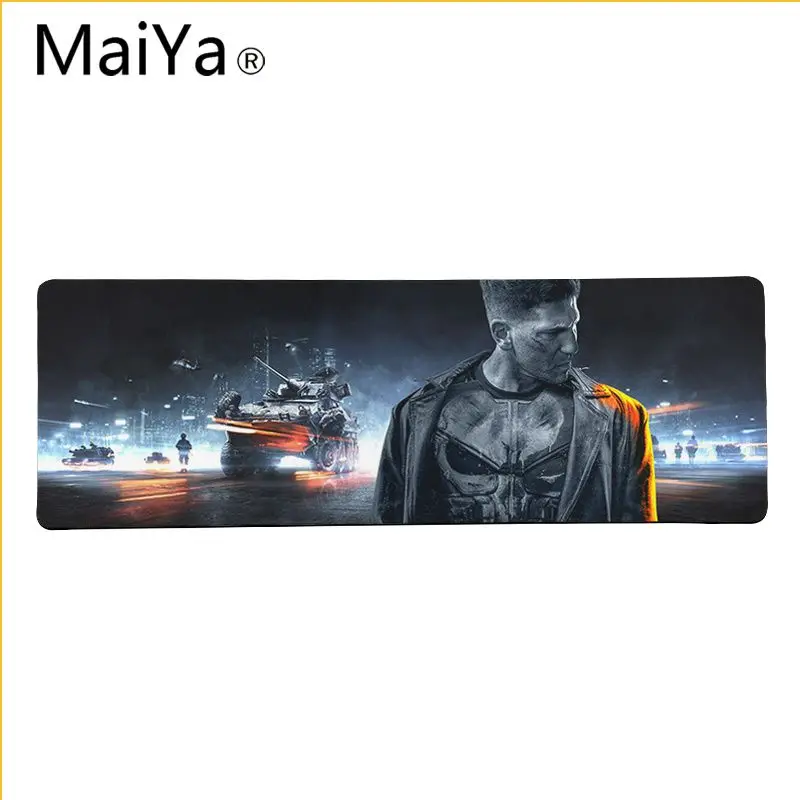 Maiya Высокое качество Marvel Каратель DIY дизайн игровой с узором коврик для мыши большой коврик для мыши клавиатуры коврик - Color: Lock Edge 30x80cm