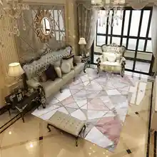 Ковер для дивана в скандинавском стиле, фланелевый Противоскользящий ковер для спальни, геометрический ковер для детей, современный ковер для гостиной