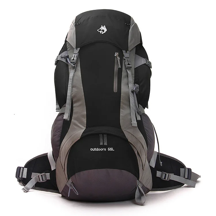 JUNGLE KING NEW Outdoor Large Capacity 65L Professional Mountaineering Bag Men and Women Sports Traveler Hiking Backpack 1.8KG - Цвет: Черный цвет