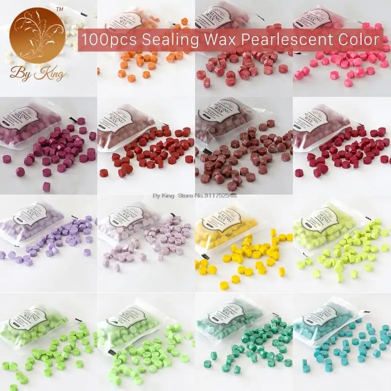 

100pcs Sealing Wax Seal Beans Retro Wax Seal Beans Sealing Seal Wedding Wax Seal Ancient Sealing Wax Beans Stamp Making Tools