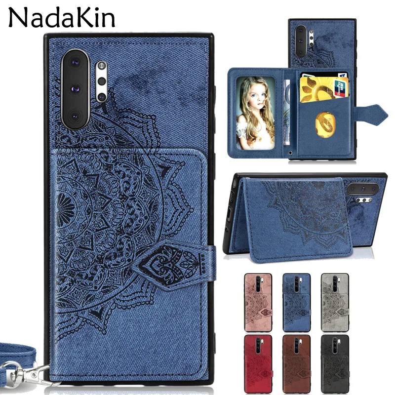 Тканевый чехол для телефона Samsung Galaxy S10E S10 S9 S8 Note 10 J4 J6 Plus S7 Edge 8 9 чехол-кошелек |
