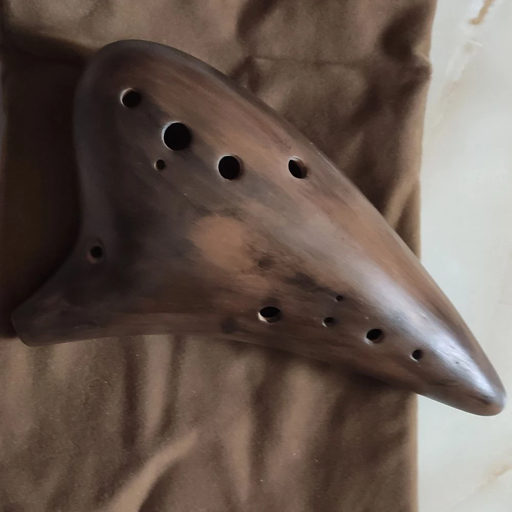 high quality 12 holes bass C/BC ocarina smoked burn flute BC tubes music instrument good sound | Спорт и развлечения