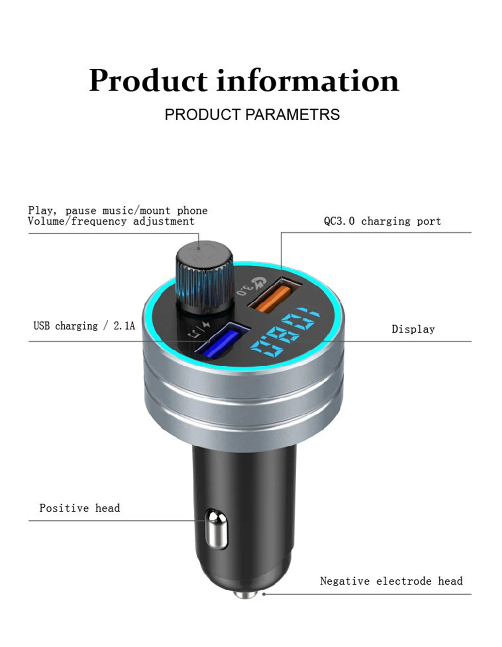 JINSERTA QC3.0 быстрое зарядное устройство FM модулятор Bluetooth автомобильный комплект MP3 плеер стерео аудио приемник USB флеш-накопитель воспроизведение музыки